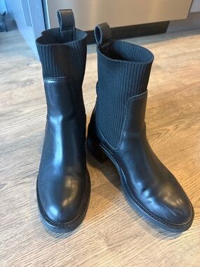 Womens Steve Madden Black Leather Chelsea Boots